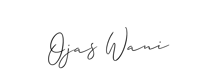 How to make Ojas Wani signature? Allison_Script is a professional autograph style. Create handwritten signature for Ojas Wani name. Ojas Wani signature style 2 images and pictures png