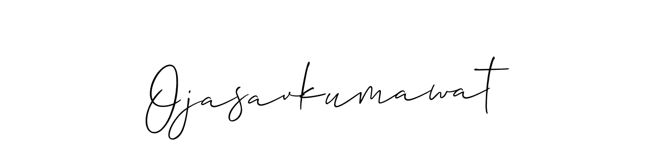 Make a beautiful signature design for name Ojasavkumawat. With this signature (Allison_Script) style, you can create a handwritten signature for free. Ojasavkumawat signature style 2 images and pictures png