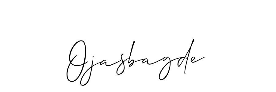 if you are searching for the best signature style for your name Ojasbagde. so please give up your signature search. here we have designed multiple signature styles  using Allison_Script. Ojasbagde signature style 2 images and pictures png