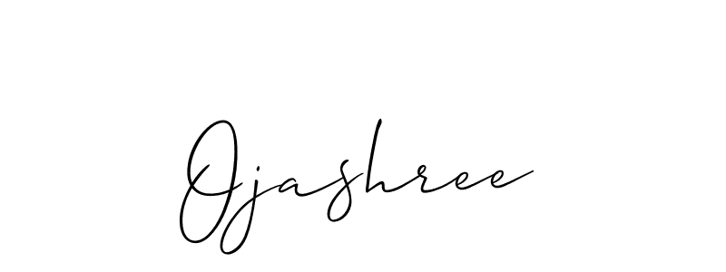 Design your own signature with our free online signature maker. With this signature software, you can create a handwritten (Allison_Script) signature for name Ojashree. Ojashree signature style 2 images and pictures png