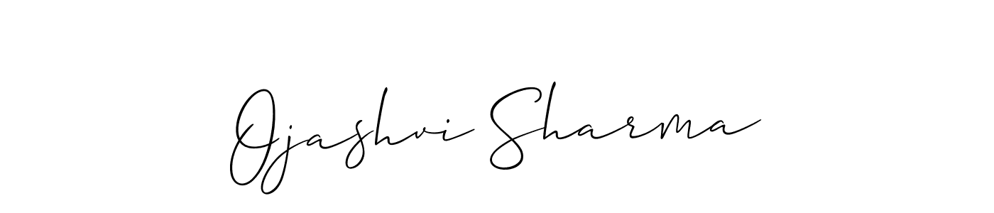 Also we have Ojashvi Sharma name is the best signature style. Create professional handwritten signature collection using Allison_Script autograph style. Ojashvi Sharma signature style 2 images and pictures png