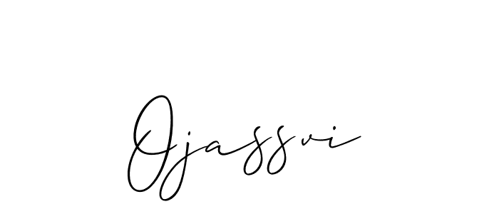 Ojassvi stylish signature style. Best Handwritten Sign (Allison_Script) for my name. Handwritten Signature Collection Ideas for my name Ojassvi. Ojassvi signature style 2 images and pictures png