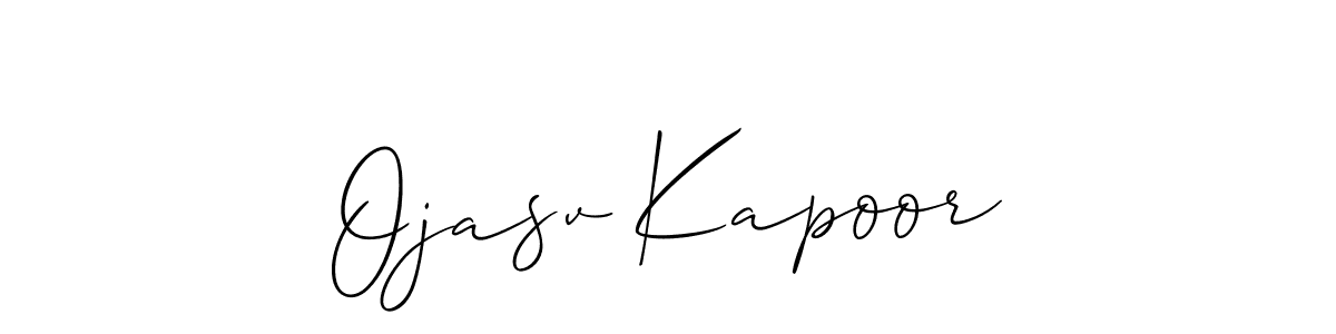 if you are searching for the best signature style for your name Ojasv Kapoor. so please give up your signature search. here we have designed multiple signature styles  using Allison_Script. Ojasv Kapoor signature style 2 images and pictures png