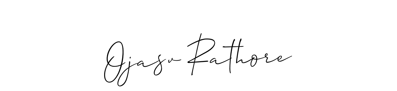 How to make Ojasv Rathore name signature. Use Allison_Script style for creating short signs online. This is the latest handwritten sign. Ojasv Rathore signature style 2 images and pictures png