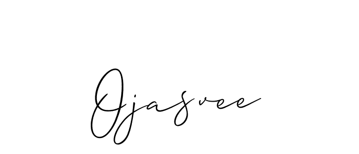 How to make Ojasvee signature? Allison_Script is a professional autograph style. Create handwritten signature for Ojasvee name. Ojasvee signature style 2 images and pictures png