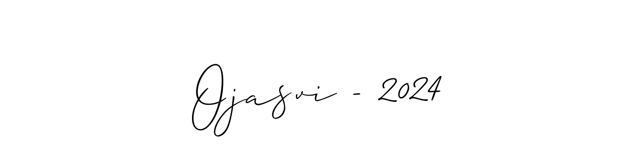 if you are searching for the best signature style for your name Ojasvi - 2024. so please give up your signature search. here we have designed multiple signature styles  using Allison_Script. Ojasvi - 2024 signature style 2 images and pictures png