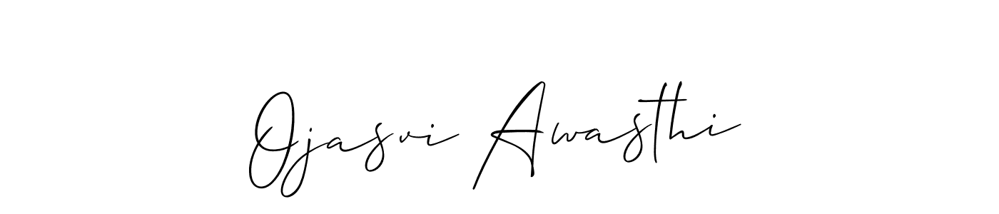 It looks lik you need a new signature style for name Ojasvi Awasthi. Design unique handwritten (Allison_Script) signature with our free signature maker in just a few clicks. Ojasvi Awasthi signature style 2 images and pictures png