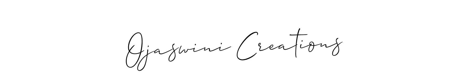 This is the best signature style for the Ojaswini Creations name. Also you like these signature font (Allison_Script). Mix name signature. Ojaswini Creations signature style 2 images and pictures png
