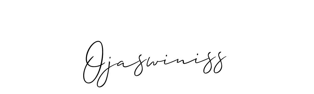 Create a beautiful signature design for name Ojaswiniss. With this signature (Allison_Script) fonts, you can make a handwritten signature for free. Ojaswiniss signature style 2 images and pictures png