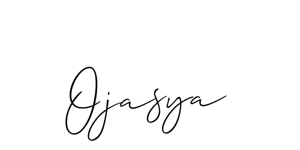 if you are searching for the best signature style for your name Ojasya. so please give up your signature search. here we have designed multiple signature styles  using Allison_Script. Ojasya signature style 2 images and pictures png
