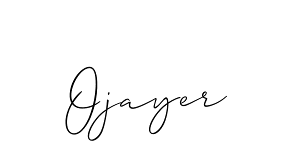 Use a signature maker to create a handwritten signature online. With this signature software, you can design (Allison_Script) your own signature for name Ojayer. Ojayer signature style 2 images and pictures png