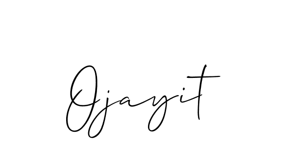 How to make Ojayit signature? Allison_Script is a professional autograph style. Create handwritten signature for Ojayit name. Ojayit signature style 2 images and pictures png