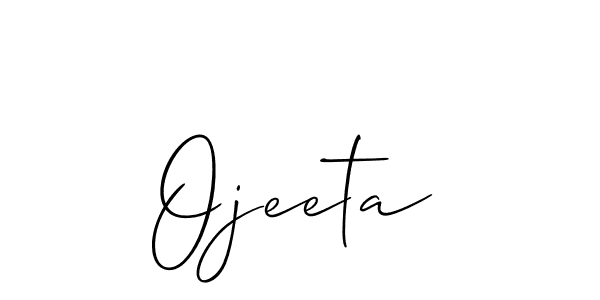 The best way (Allison_Script) to make a short signature is to pick only two or three words in your name. The name Ojeeta include a total of six letters. For converting this name. Ojeeta signature style 2 images and pictures png