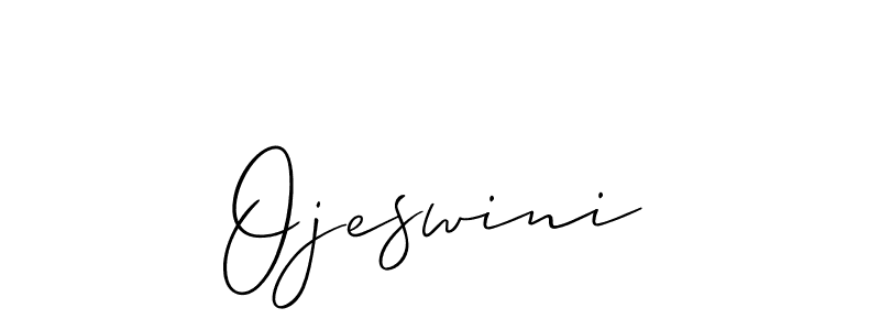 How to make Ojeswini signature? Allison_Script is a professional autograph style. Create handwritten signature for Ojeswini name. Ojeswini signature style 2 images and pictures png