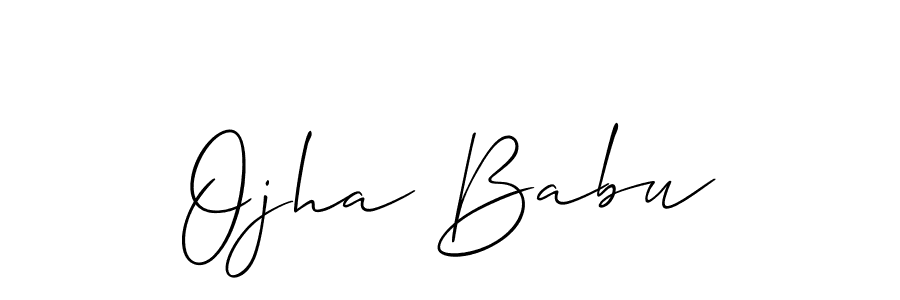 Design your own signature with our free online signature maker. With this signature software, you can create a handwritten (Allison_Script) signature for name Ojha Babu. Ojha Babu signature style 2 images and pictures png