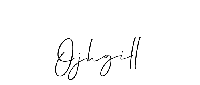 Allison_Script is a professional signature style that is perfect for those who want to add a touch of class to their signature. It is also a great choice for those who want to make their signature more unique. Get Ojhgill name to fancy signature for free. Ojhgill signature style 2 images and pictures png