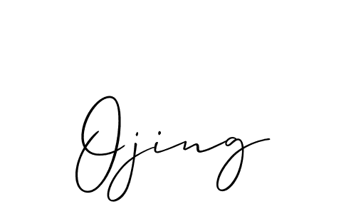 You should practise on your own different ways (Allison_Script) to write your name (Ojing) in signature. don't let someone else do it for you. Ojing signature style 2 images and pictures png