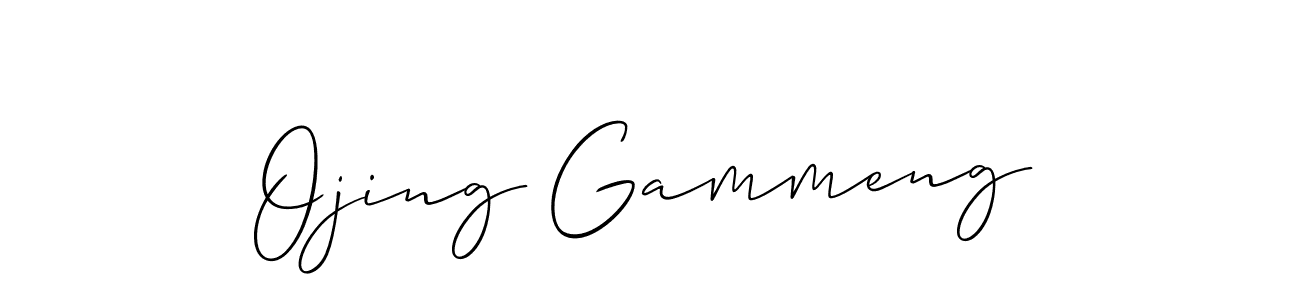 It looks lik you need a new signature style for name Ojing Gammeng. Design unique handwritten (Allison_Script) signature with our free signature maker in just a few clicks. Ojing Gammeng signature style 2 images and pictures png
