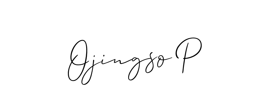 How to make Ojingso P signature? Allison_Script is a professional autograph style. Create handwritten signature for Ojingso P name. Ojingso P signature style 2 images and pictures png