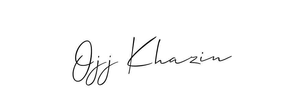 You should practise on your own different ways (Allison_Script) to write your name (Ojj Khazin) in signature. don't let someone else do it for you. Ojj Khazin signature style 2 images and pictures png