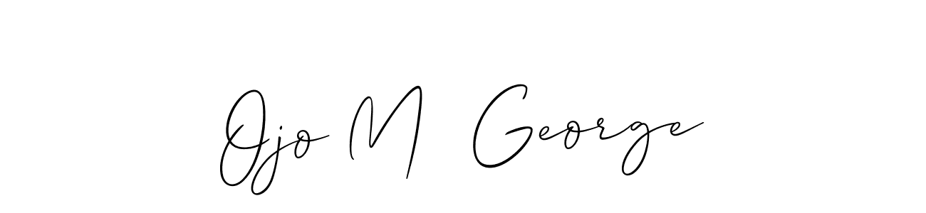 Make a beautiful signature design for name Ojo M  George. With this signature (Allison_Script) style, you can create a handwritten signature for free. Ojo M  George signature style 2 images and pictures png