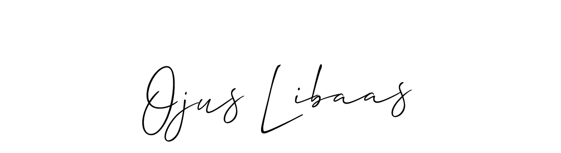 Design your own signature with our free online signature maker. With this signature software, you can create a handwritten (Allison_Script) signature for name Ojus Libaas. Ojus Libaas signature style 2 images and pictures png
