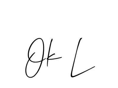 You can use this online signature creator to create a handwritten signature for the name Ok L. This is the best online autograph maker. Ok L signature style 2 images and pictures png