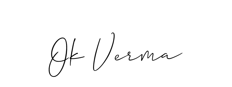 Once you've used our free online signature maker to create your best signature Allison_Script style, it's time to enjoy all of the benefits that Ok Verma name signing documents. Ok Verma signature style 2 images and pictures png