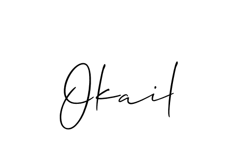 Make a beautiful signature design for name Okail. Use this online signature maker to create a handwritten signature for free. Okail signature style 2 images and pictures png