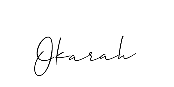 Make a short Okarah signature style. Manage your documents anywhere anytime using Allison_Script. Create and add eSignatures, submit forms, share and send files easily. Okarah signature style 2 images and pictures png