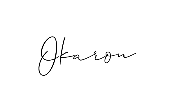 This is the best signature style for the Okaron name. Also you like these signature font (Allison_Script). Mix name signature. Okaron signature style 2 images and pictures png