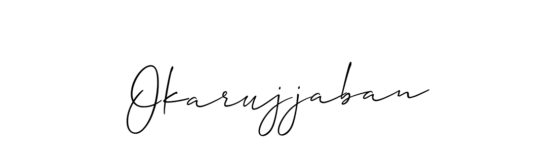 This is the best signature style for the Okarujjaban name. Also you like these signature font (Allison_Script). Mix name signature. Okarujjaban signature style 2 images and pictures png