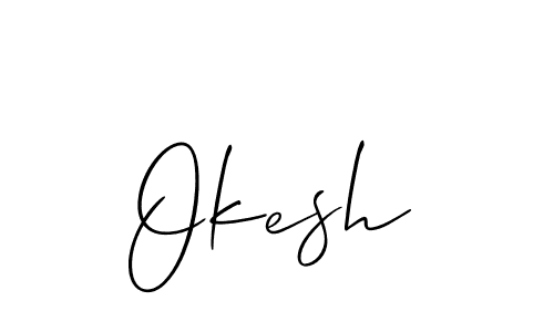 Make a short Okesh signature style. Manage your documents anywhere anytime using Allison_Script. Create and add eSignatures, submit forms, share and send files easily. Okesh signature style 2 images and pictures png