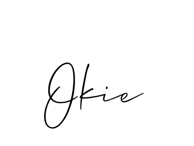 Make a short Okie signature style. Manage your documents anywhere anytime using Allison_Script. Create and add eSignatures, submit forms, share and send files easily. Okie signature style 2 images and pictures png