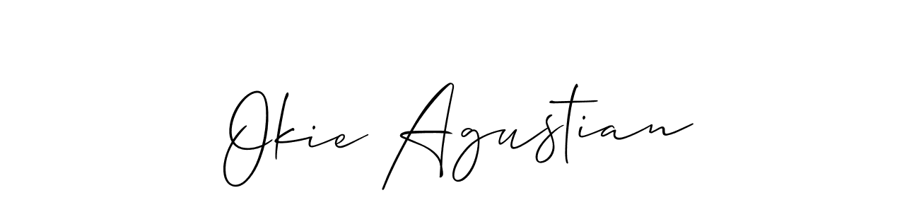 Make a beautiful signature design for name Okie Agustian. Use this online signature maker to create a handwritten signature for free. Okie Agustian signature style 2 images and pictures png