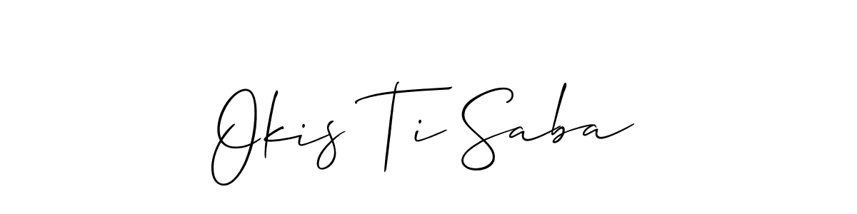 How to make Okis Ti Saba signature? Allison_Script is a professional autograph style. Create handwritten signature for Okis Ti Saba name. Okis Ti Saba signature style 2 images and pictures png