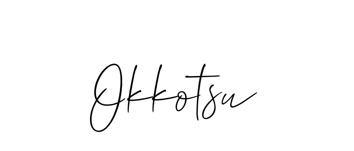 if you are searching for the best signature style for your name Okkotsu. so please give up your signature search. here we have designed multiple signature styles  using Allison_Script. Okkotsu signature style 2 images and pictures png
