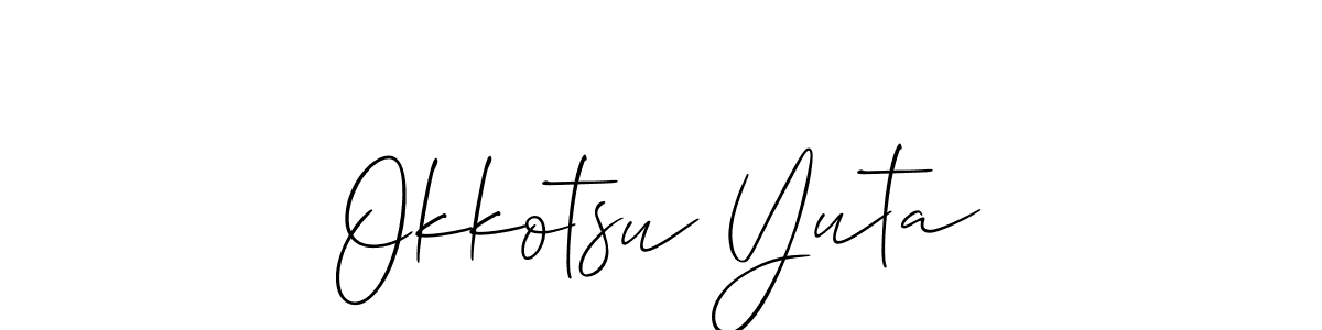 Make a short Okkotsu Yuta signature style. Manage your documents anywhere anytime using Allison_Script. Create and add eSignatures, submit forms, share and send files easily. Okkotsu Yuta signature style 2 images and pictures png