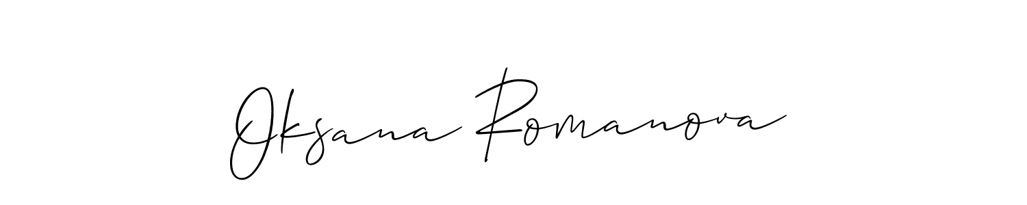 Make a beautiful signature design for name Oksana Romanova. Use this online signature maker to create a handwritten signature for free. Oksana Romanova signature style 2 images and pictures png