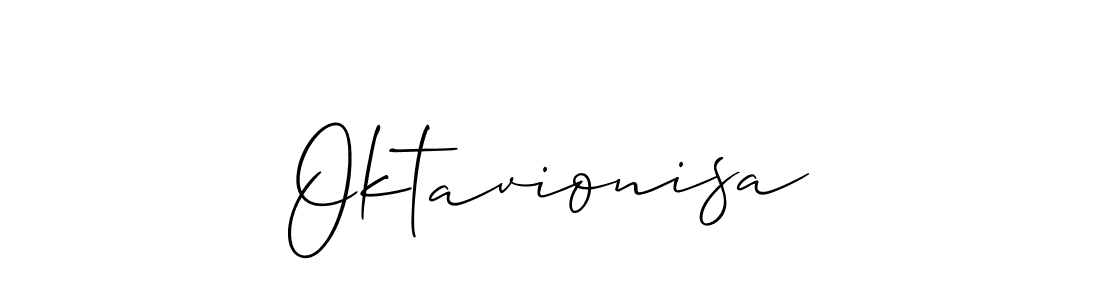 How to make Oktavionisa name signature. Use Allison_Script style for creating short signs online. This is the latest handwritten sign. Oktavionisa signature style 2 images and pictures png