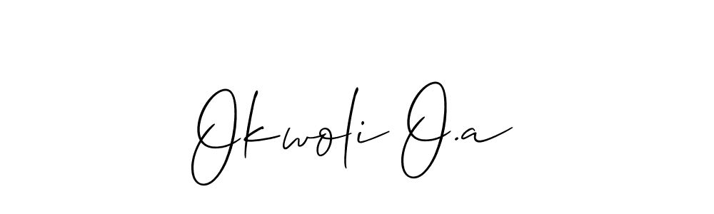 Once you've used our free online signature maker to create your best signature Allison_Script style, it's time to enjoy all of the benefits that Okwoli O.a name signing documents. Okwoli O.a signature style 2 images and pictures png