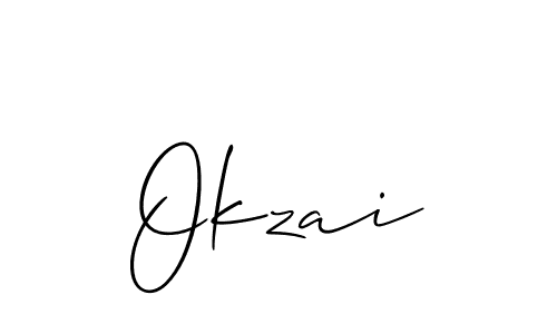 Also we have Okzai name is the best signature style. Create professional handwritten signature collection using Allison_Script autograph style. Okzai signature style 2 images and pictures png