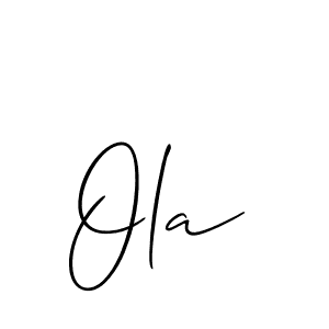 Also we have Ola name is the best signature style. Create professional handwritten signature collection using Allison_Script autograph style. Ola signature style 2 images and pictures png