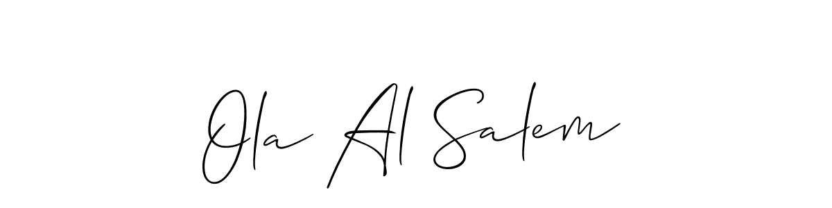 Once you've used our free online signature maker to create your best signature Allison_Script style, it's time to enjoy all of the benefits that Ola Al Salem name signing documents. Ola Al Salem signature style 2 images and pictures png