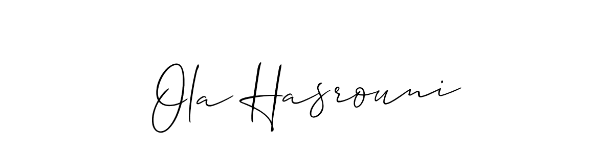 You can use this online signature creator to create a handwritten signature for the name Ola Hasrouni. This is the best online autograph maker. Ola Hasrouni signature style 2 images and pictures png
