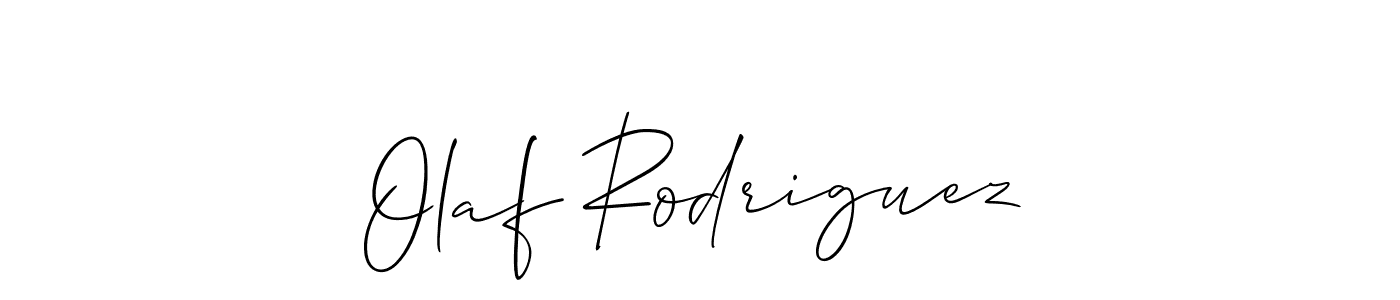 How to make Olaf Rodriguez signature? Allison_Script is a professional autograph style. Create handwritten signature for Olaf Rodriguez name. Olaf Rodriguez signature style 2 images and pictures png