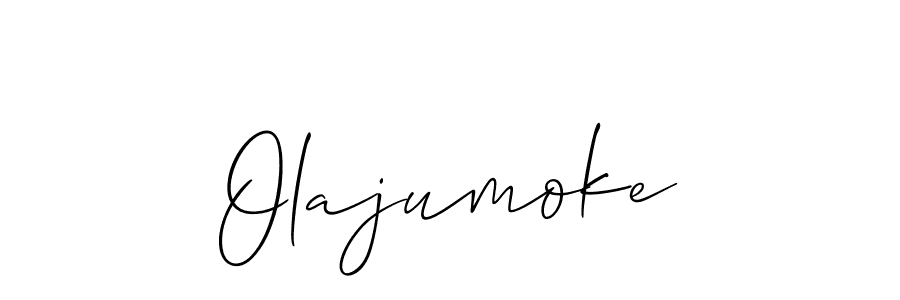 How to make Olajumoke name signature. Use Allison_Script style for creating short signs online. This is the latest handwritten sign. Olajumoke signature style 2 images and pictures png