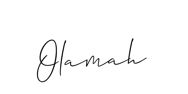 Make a beautiful signature design for name Olamah. With this signature (Allison_Script) style, you can create a handwritten signature for free. Olamah signature style 2 images and pictures png