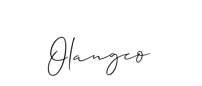 Design your own signature with our free online signature maker. With this signature software, you can create a handwritten (Allison_Script) signature for name Olangco. Olangco signature style 2 images and pictures png