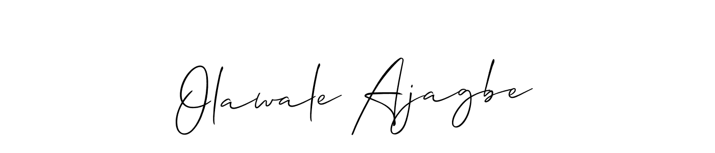 The best way (Allison_Script) to make a short signature is to pick only two or three words in your name. The name Olawale Ajagbe include a total of six letters. For converting this name. Olawale Ajagbe signature style 2 images and pictures png